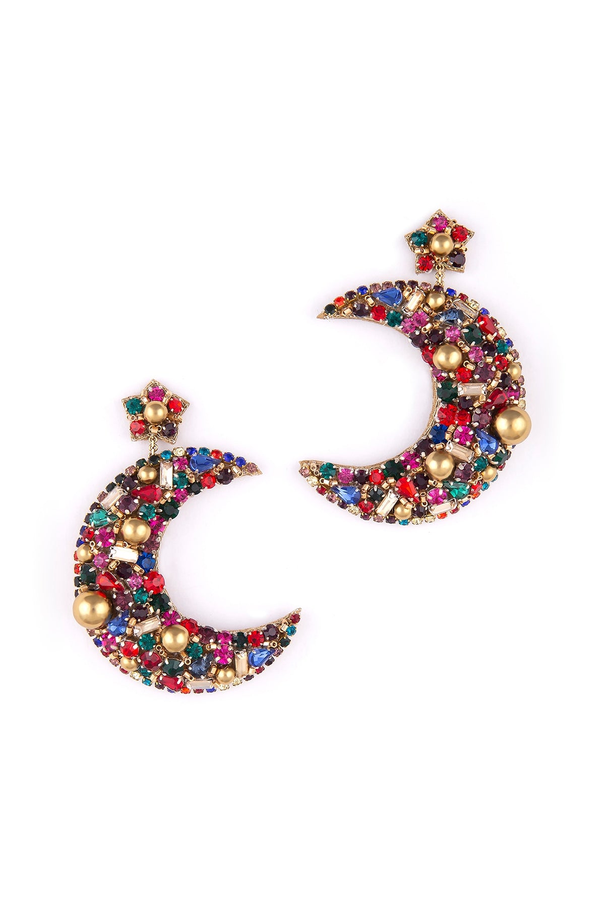 Multi-Colored Glass Beaded Dangler Earrings