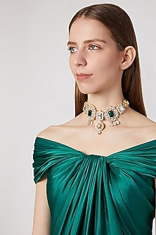 Gold Finish Choker Necklace