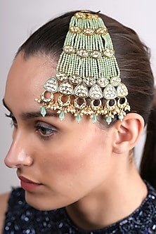 Gold Plated Mint Beaded Pasa