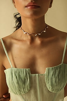 Rose Gold Finish Swarovski Choker Necklace
