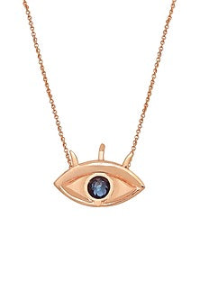 Rose Gold Finish Swarovski Cat Eye Pendant Necklace