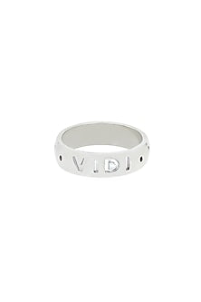 White Finish Swarovski Ring