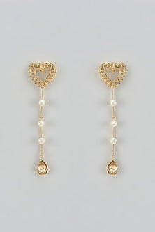Gold Finish Swarovski Sweet Serenade Dangler Earrings