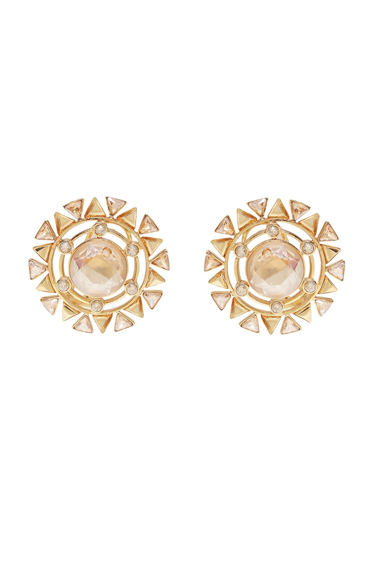 Gold Finish Stud Earrings