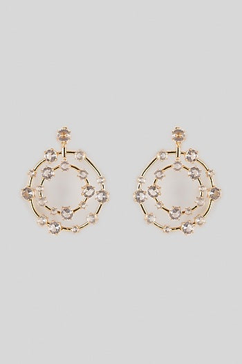 Gold Plated Swarovski Crystal Hoop Earrings