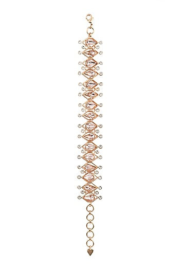 Gold Finish Swarovski Crystals Bracelet