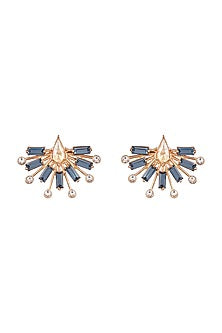 Rose Gold Finish Stud Earrings