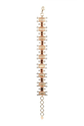 Gold Finish Bracelet With Swarovski