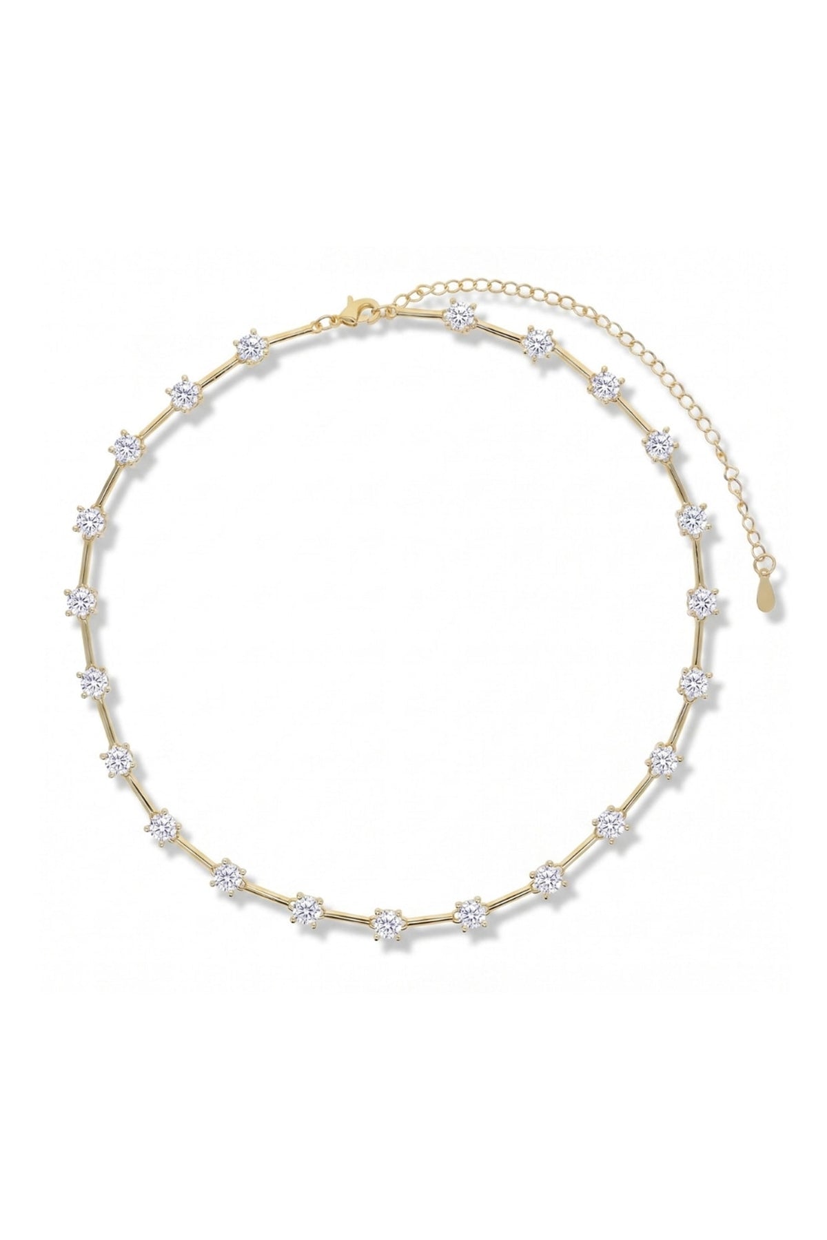 Gold Plated Austrian Crystal Tennis Necklace
