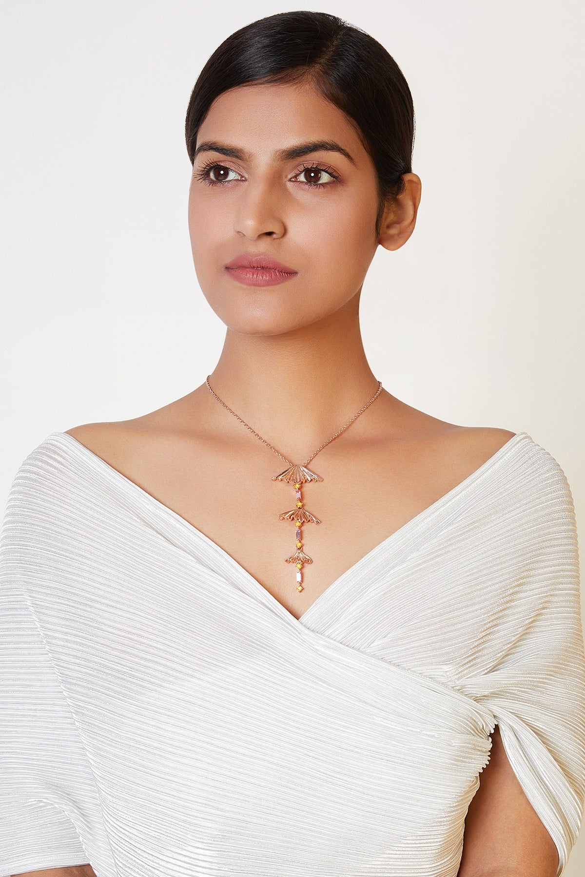 Rose Gold Finish Pendant Necklace