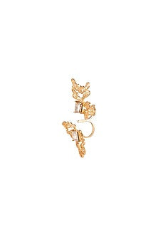 Gold Finish Swarovski Ring