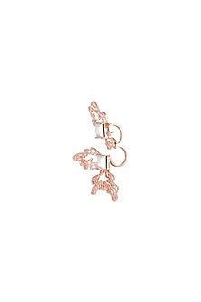 Rose Gold Finish Swarovski Ring