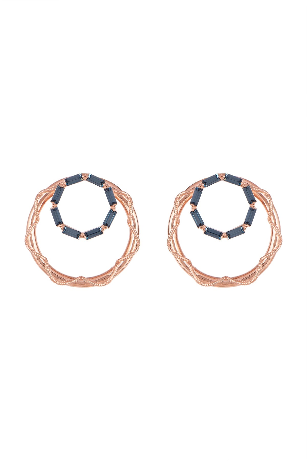 Rose Gold Finish Hoop Earrings