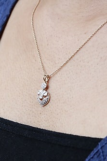 14kt Yellow Gold Lab Grown EF Diamond Pendant