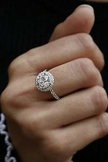18kt White Gold Lab Grown Diamond Ring