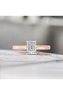 14Kt Rose Gold With Pulse Lab Grown Diamond Ring