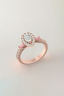 14Kt Rose Gold Ring With Wisp Lab Grown Diamonds