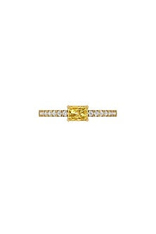 14Kt Yellow Gold Ring With KIne Lab Grown Diamonds