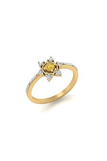 14Kt Yellow Gold Ring With Surge Lab Grown Diamonds