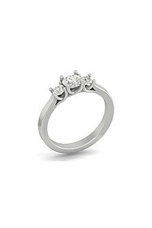 14Kt White Gold Ring With Glimmer Lab Grown Diamonds