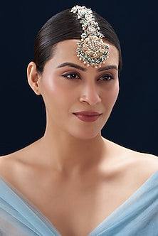 Resham & Dabka Hand Embroidered Maang Tikka