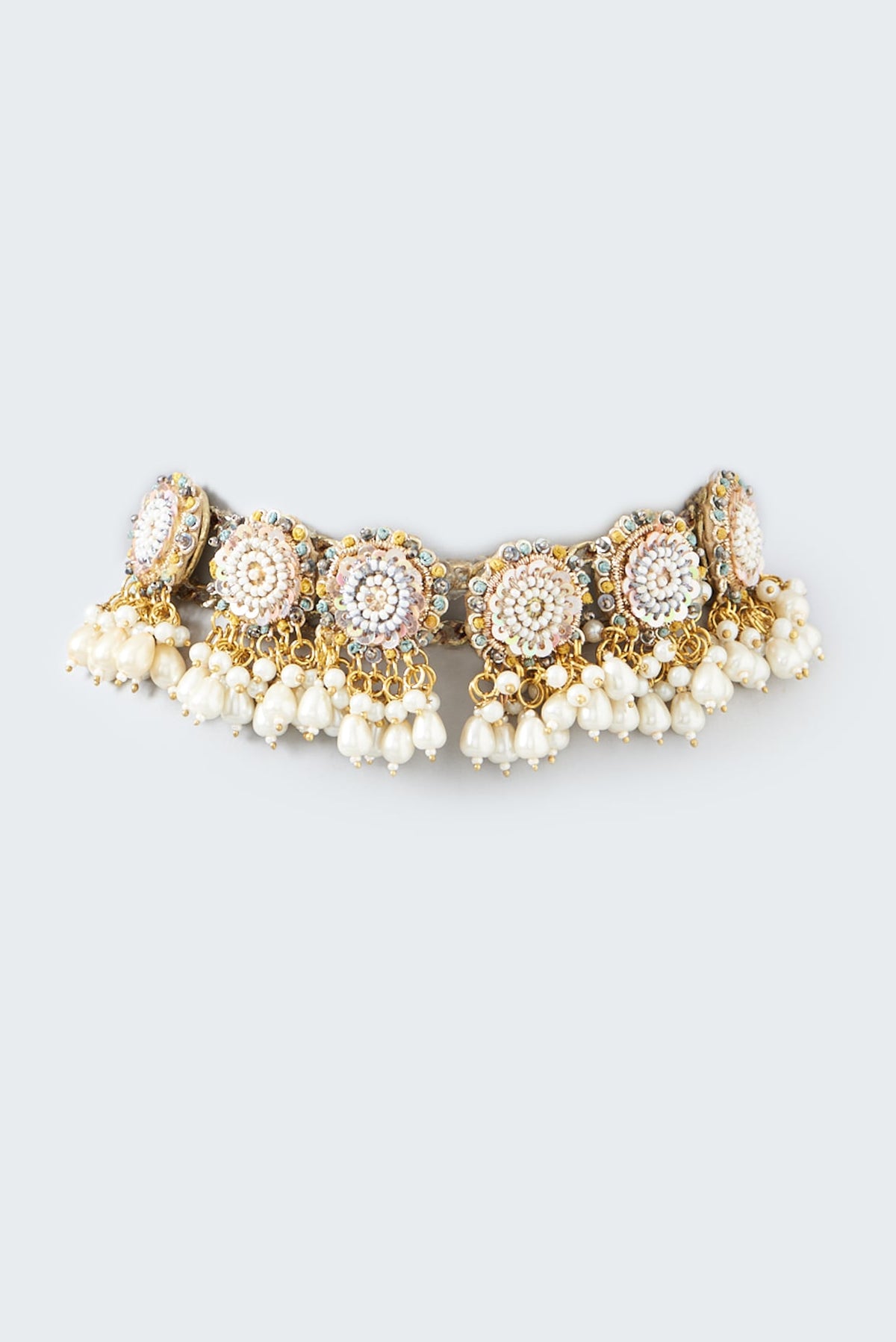 Zari & Resham Hand Embroidered Necklace