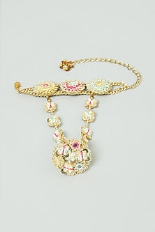 Hand Embroidered Brass Hand Harness