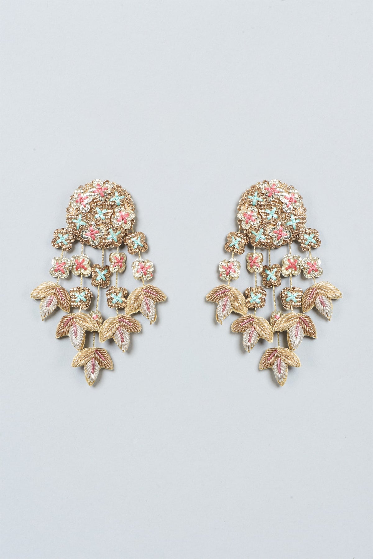 Hand Embroidered Dangler Earrings
