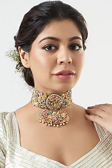 Hand Embroidered Choker Necklace