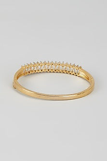 Gold Finish Zircon Bangle