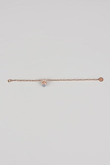 Rose Gold Finish Grey Crystal & Cubic Zirconia Bracelet