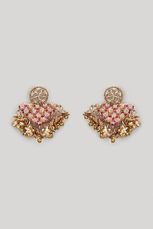 Dabka & Resham Hand Embroidered Dangler Earrings