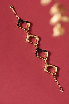 Gold Plated Handcrafted Enameled Bracelet
