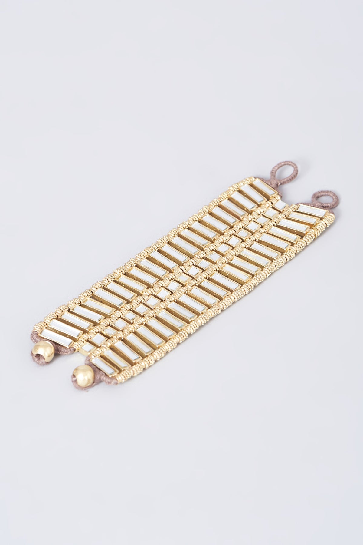 Gold Finish Mirror Falak Naaz Bracelet