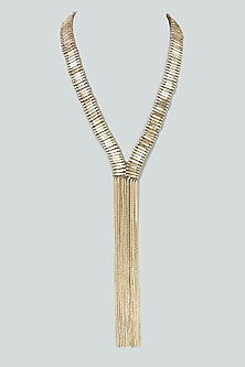 Gold Finish Long Necklace