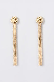 Silver Finish Beaded Earrings