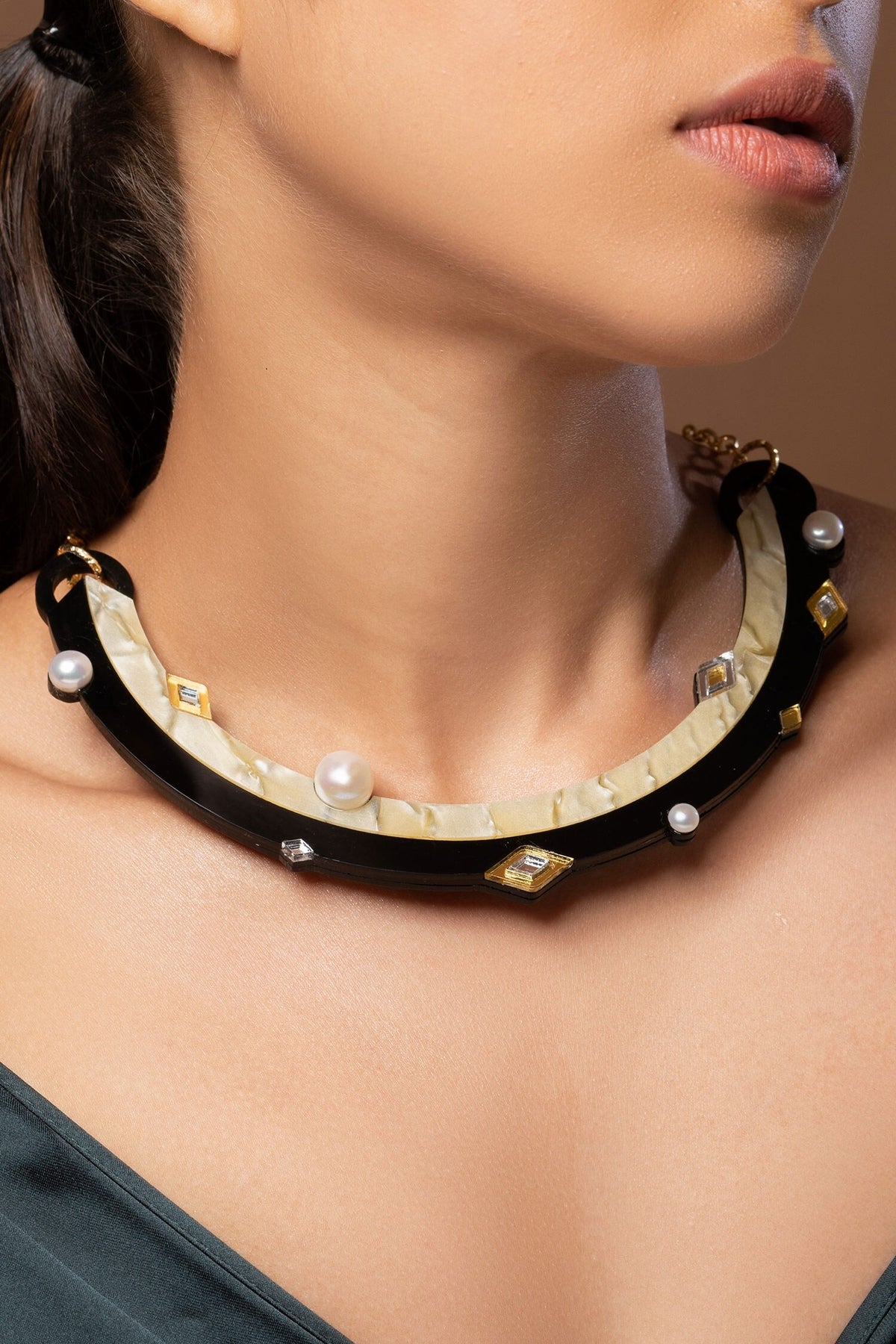 Yin Yan Pearl Statement Necklace