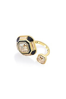 Gold Plated Crystal Ring