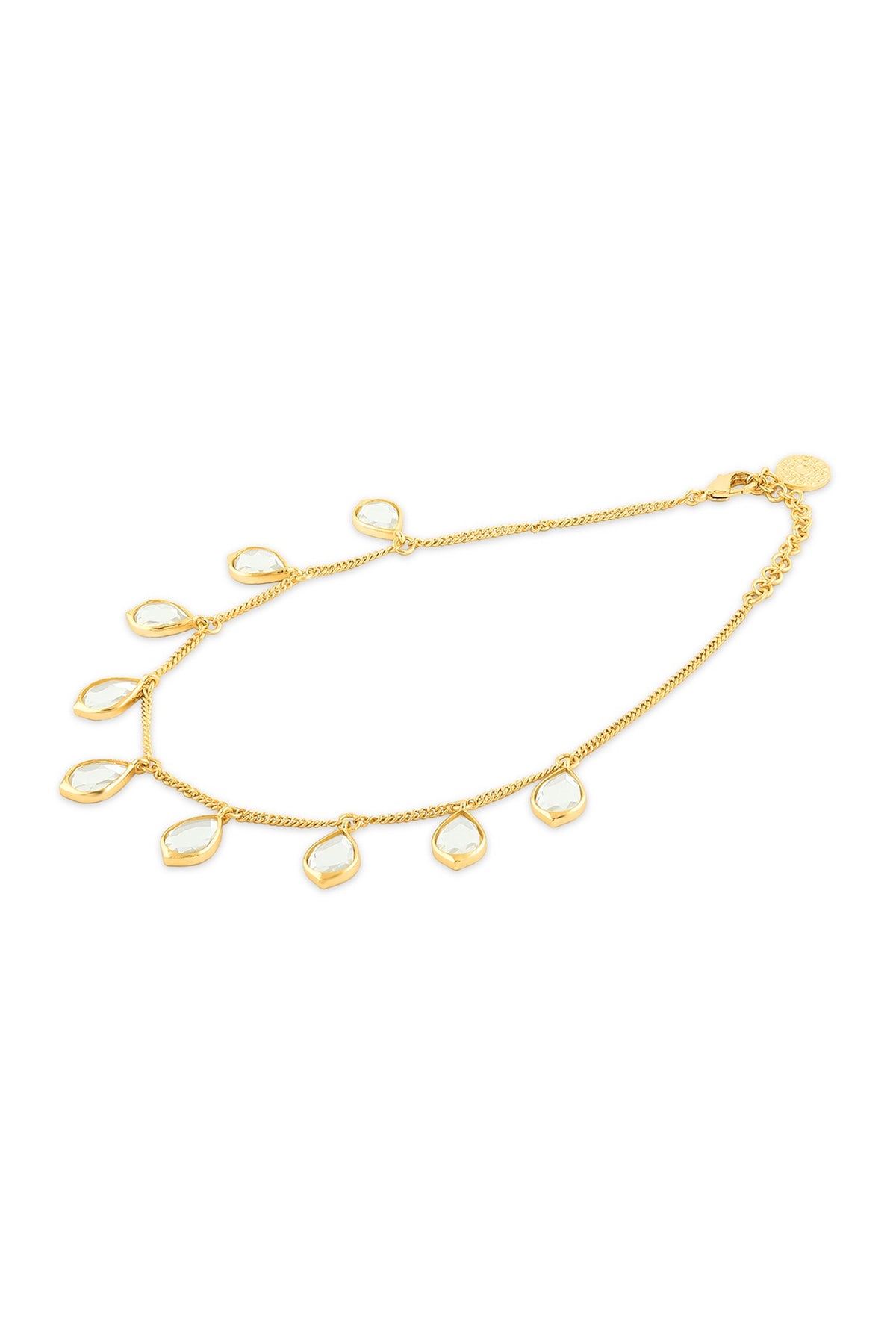Gold Plated Mirror Choker Necklace