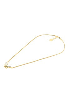Gold Plated Mirror Long Necklace
