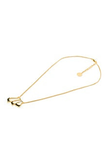 Gold Plated Mirror Long Necklace