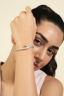 Gold Plated Mirror Open Cuff