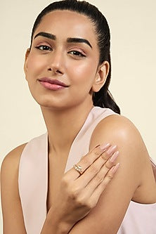 Gold Plated Mirror Tennis Ring