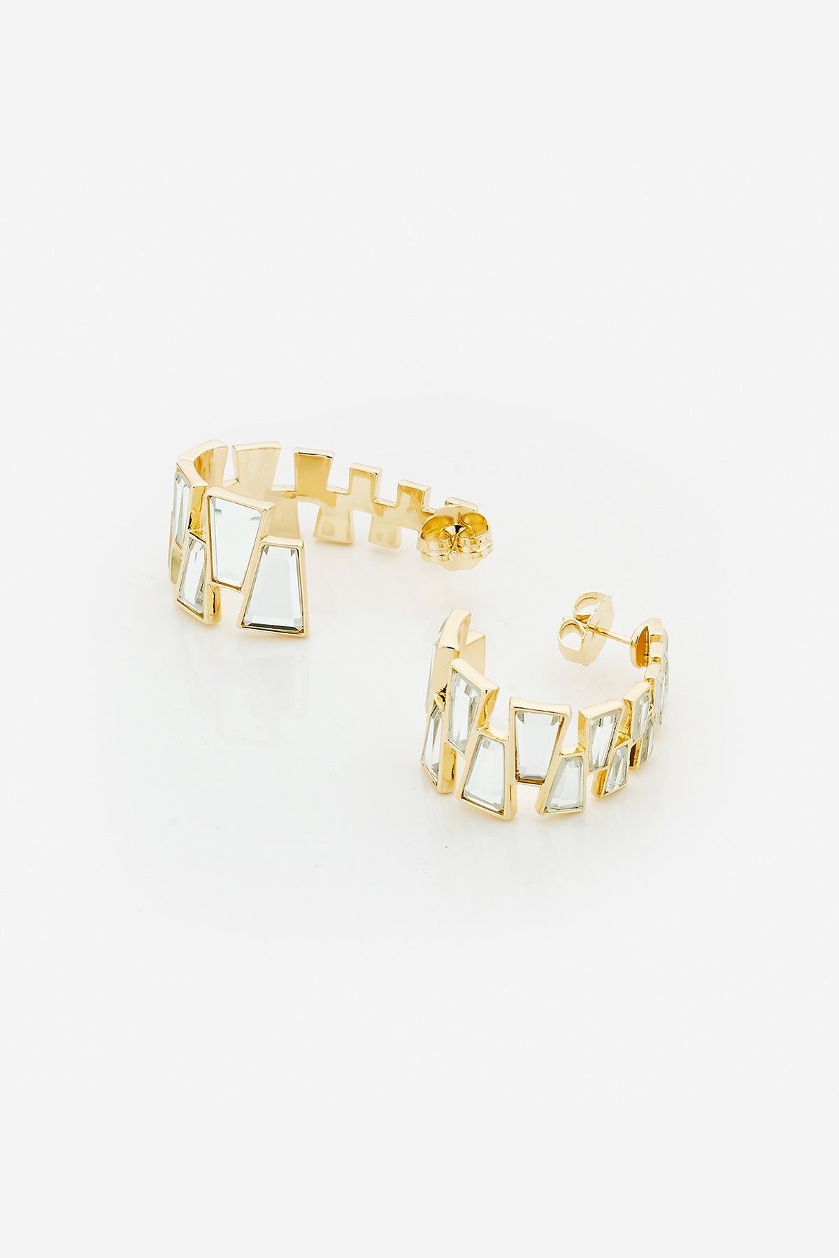Gold Plated Mirror Hoop Earrings