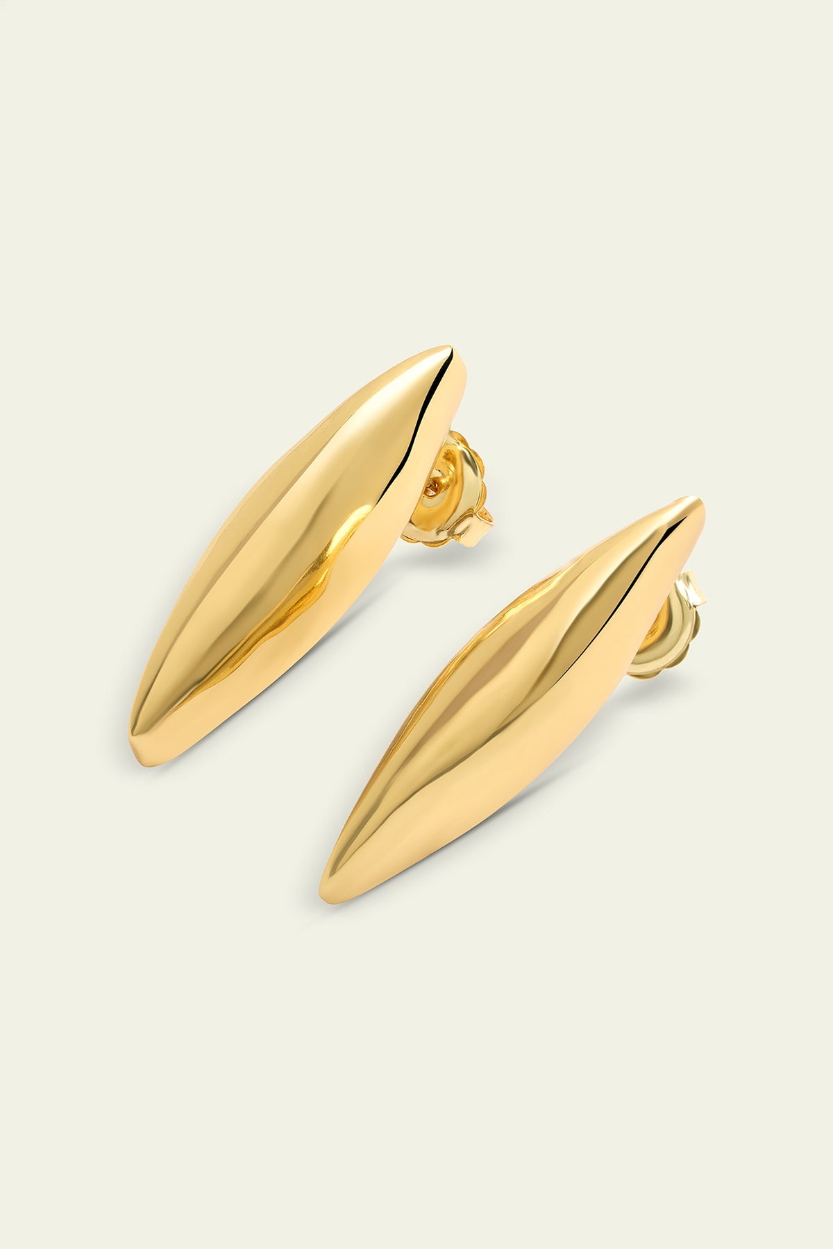 Gold Plated Synthetic Stone Stud Earrings