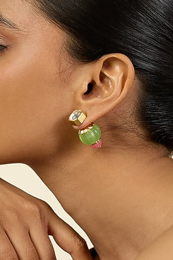 Gold Plated Crystal Stud Earrings
