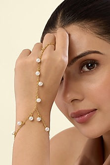 Gold Plated Mirror Gemstone Briolette Bracelet