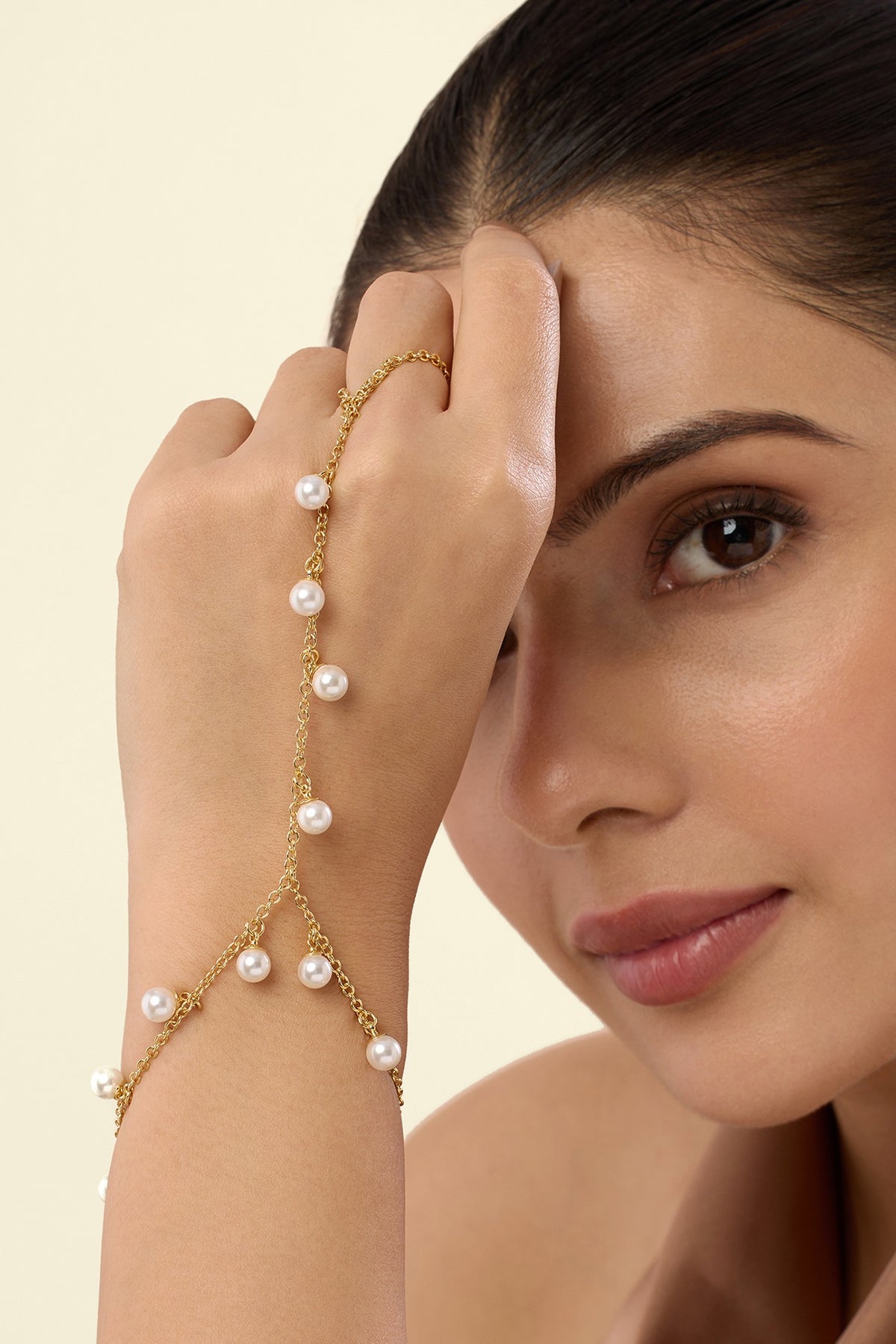 Gold Plated Mirror Gemstone Briolette Bracelet