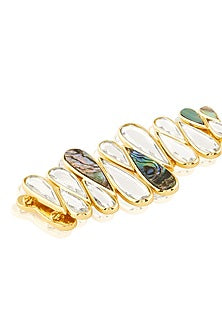 Gold Plated Mother-Of-Pearl Mirror Earrings