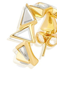 Gold Plated Mirror Huggie Earrings
